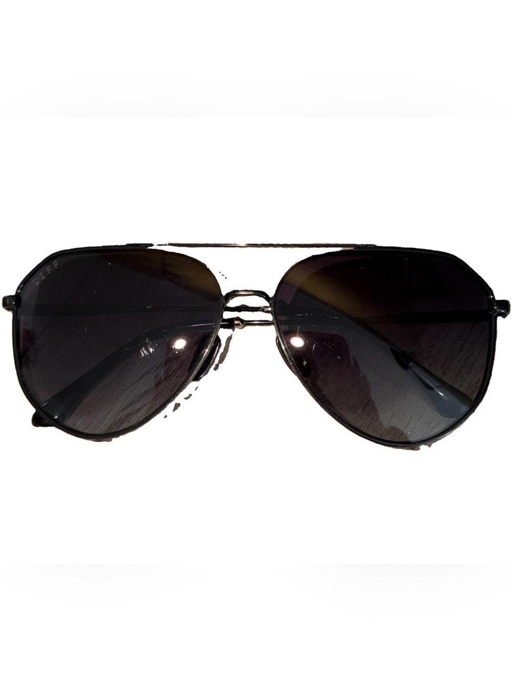 DIFF Eyewear Black Aviators